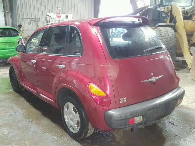 3C4FY4BB81T301094 - 2001 CHRYSLER PT CRUISER BURGUNDY photo 3