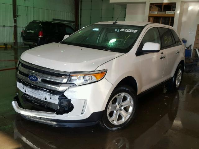 2FMDK4JC3BBA23278 - 2011 FORD EDGE SEL WHITE photo 2