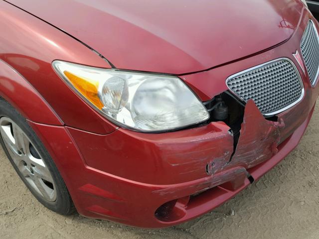 5Y2SL65817Z414122 - 2007 PONTIAC VIBE RED photo 9