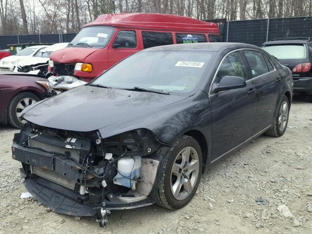 1G1ZC5EB8AF304433 - 2010 CHEVROLET MALIBU 1LT BLACK photo 2
