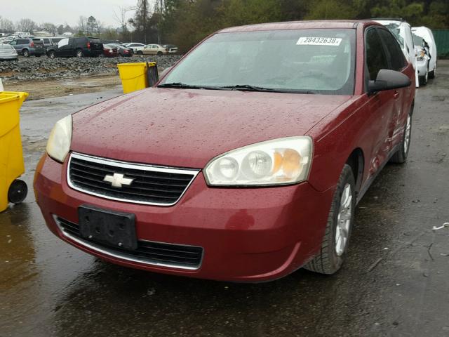1G1ZS58F17F248846 - 2007 CHEVROLET MALIBU LS ბურგუნდია ფოტო 2