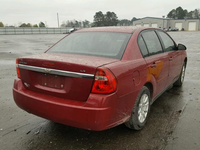 1G1ZS58F17F248846 - 2007 CHEVROLET MALIBU LS ბურგუნდია ფოტო 4
