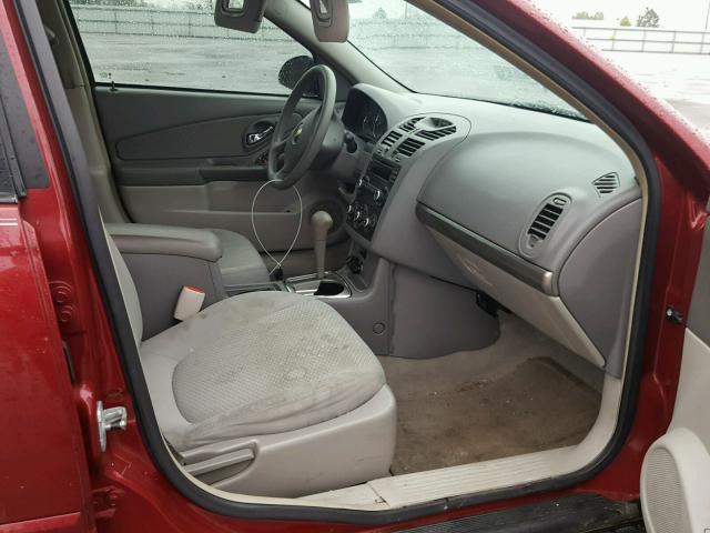 1G1ZS58F17F248846 - 2007 CHEVROLET MALIBU LS ბურგუნდია ფოტო 5