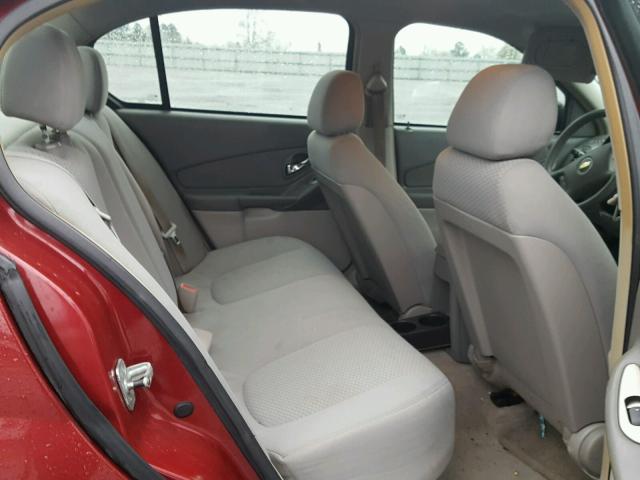 1G1ZS58F17F248846 - 2007 CHEVROLET MALIBU LS ბურგუნდია ფოტო 6