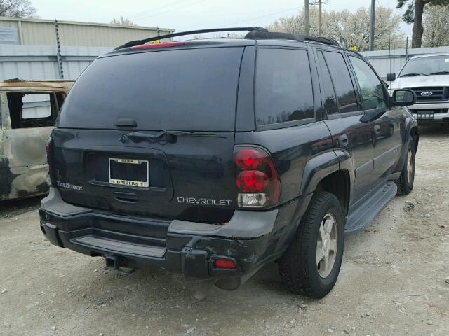 1GNDS13S442218751 - 2004 CHEVROLET TRAILBLAZE BLACK photo 4