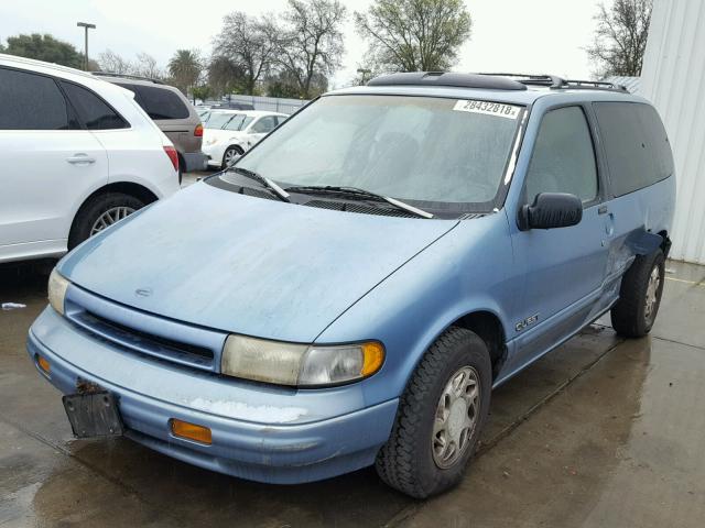 4N2DN11WXPD826852 - 1993 NISSAN QUEST GXE BLUE photo 2