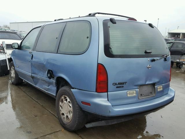 4N2DN11WXPD826852 - 1993 NISSAN QUEST GXE BLUE photo 3