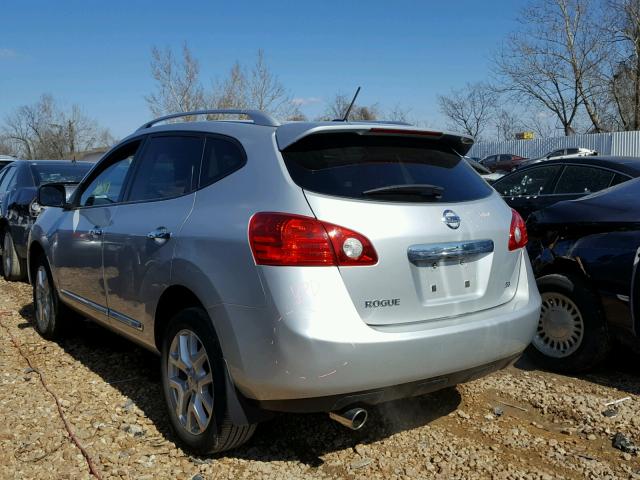 JN8AS5MT8DW023629 - 2013 NISSAN ROGUE S SILVER photo 3