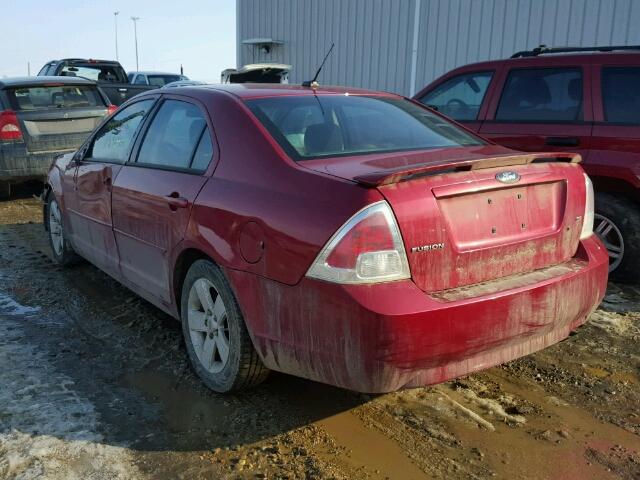 3FAHP07Z78R252641 - 2008 FORD FUSION SE RED photo 3