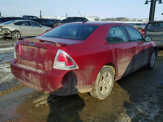 3FAHP07Z78R252641 - 2008 FORD FUSION SE RED photo 4