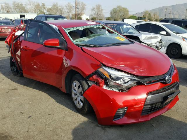 5YFBURHE1GP502744 - 2016 TOYOTA COROLLA L RED photo 1