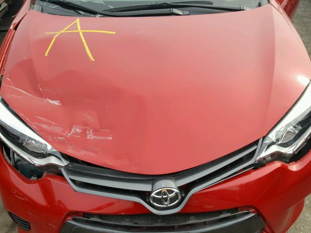 5YFBURHE1GP502744 - 2016 TOYOTA COROLLA L RED photo 7