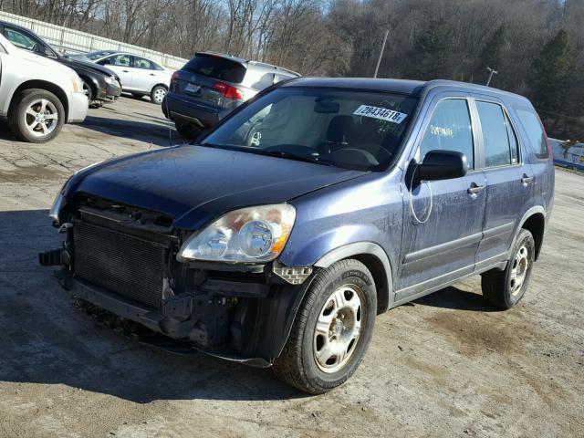 JHLRD78536C018782 - 2006 HONDA CR-V LX BLUE photo 2