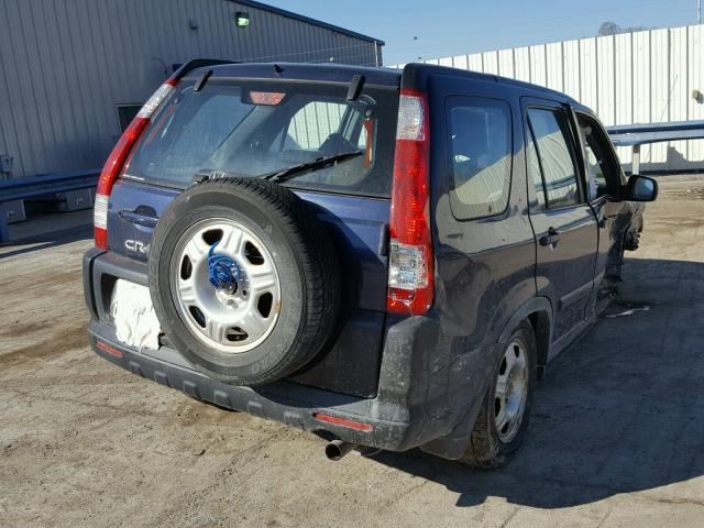 JHLRD78536C018782 - 2006 HONDA CR-V LX BLUE photo 4