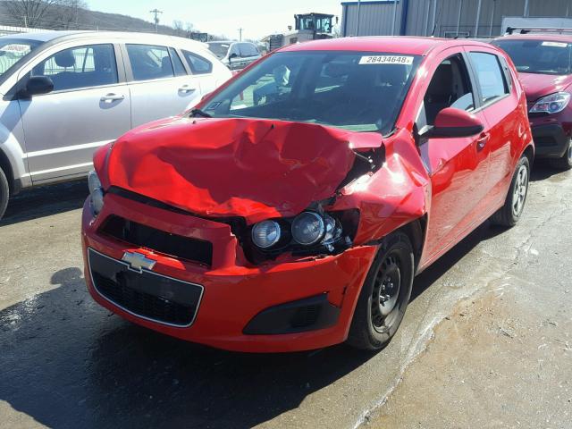 1G1JA6SH0E4207570 - 2014 CHEVROLET SONIC LS Կարմիր լուսանկար 2