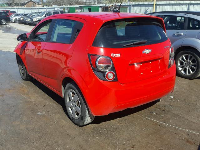 1G1JA6SH0E4207570 - 2014 CHEVROLET SONIC LS RED photo 3