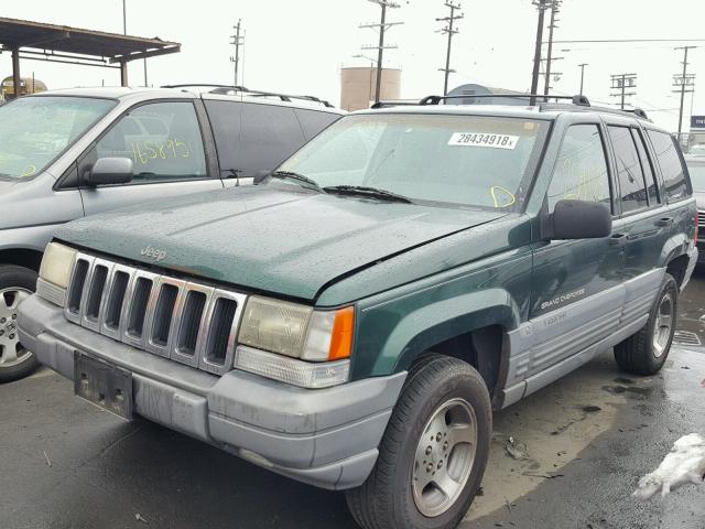 1J4FX58S4VC714223 - 1997 JEEP GRAND CHER GREEN photo 2