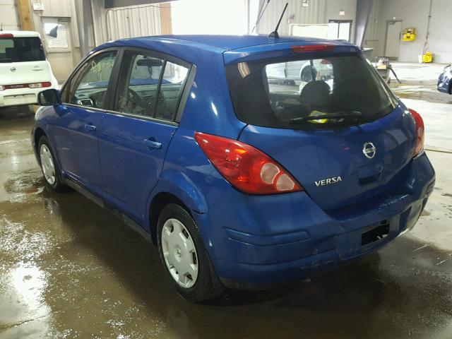 3N1BC13E17L391284 - 2007 NISSAN VERSA S BLUE photo 3