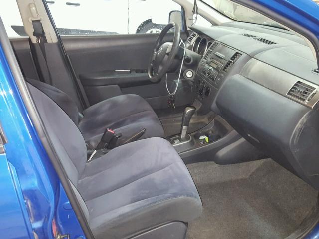 3N1BC13E17L391284 - 2007 NISSAN VERSA S BLUE photo 5