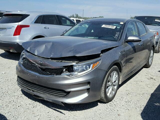 5XXGT4L37HG147705 - 2017 KIA OPTIMA LX GRAY photo 2