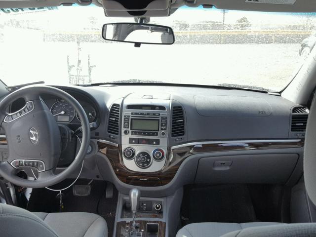 5NMSG3AB9AH394332 - 2010 HYUNDAI SANTA FE G SILVER photo 9