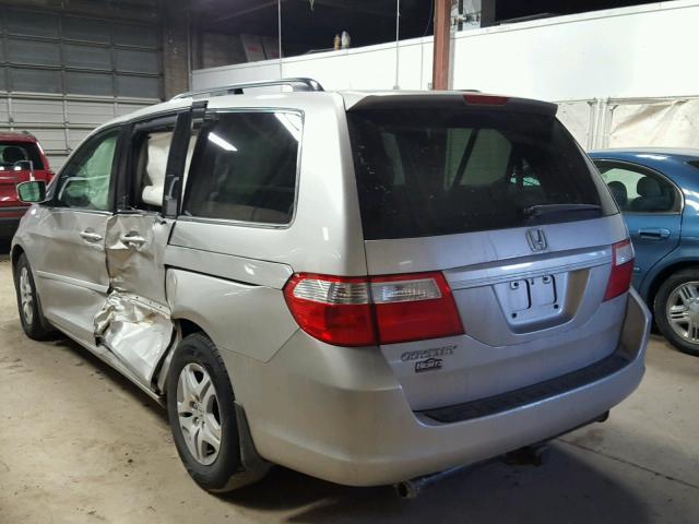 5FNRL38657B436010 - 2007 HONDA ODYSSEY EX SILVER photo 3