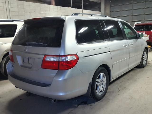 5FNRL38657B436010 - 2007 HONDA ODYSSEY EX SILVER photo 4