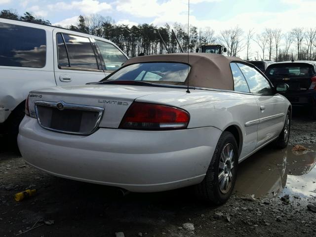 1C3EL65R54N340362 - 2004 CHRYSLER SEBRING LI WHITE photo 4