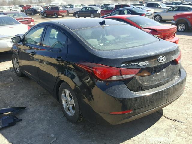 KMHDH4AE5FU393485 - 2015 HYUNDAI ELANTRA SE BLACK photo 3