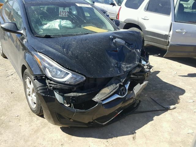 KMHDH4AE5FU393485 - 2015 HYUNDAI ELANTRA SE BLACK photo 9