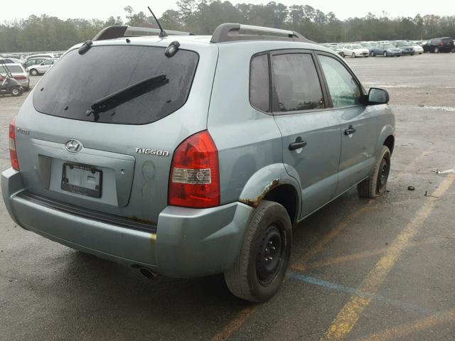 KM8JM12B56U303947 - 2006 HYUNDAI TUCSON GL TEAL photo 4