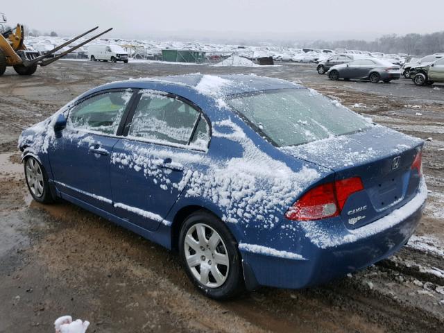 1HGFA15817L029982 - 2007 HONDA CIVIC EX BLUE photo 3