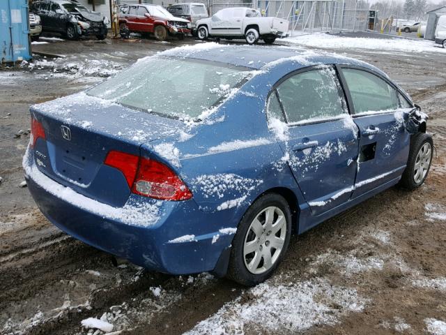 1HGFA15817L029982 - 2007 HONDA CIVIC EX BLUE photo 4