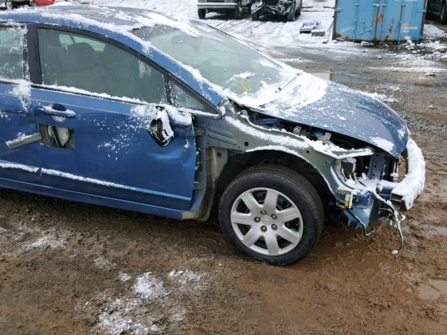 1HGFA15817L029982 - 2007 HONDA CIVIC EX BLUE photo 9