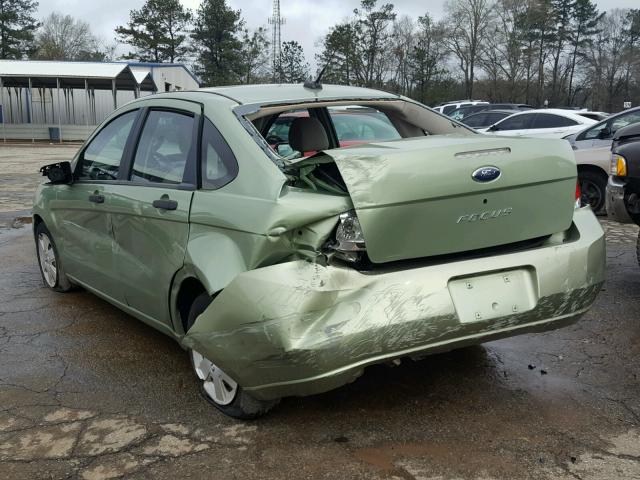 1FAHP34N98W151925 - 2008 FORD FOCUS S/SE GREEN photo 3