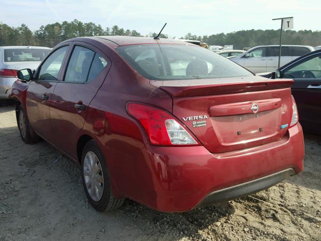 3N1CN7AP0GL848706 - 2016 NISSAN VERSA S BURGUNDY photo 3