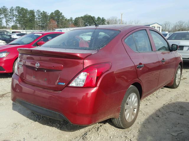 3N1CN7AP0GL848706 - 2016 NISSAN VERSA S BURGUNDY photo 4