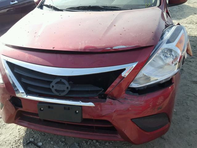 3N1CN7AP0GL848706 - 2016 NISSAN VERSA S BURGUNDY photo 9