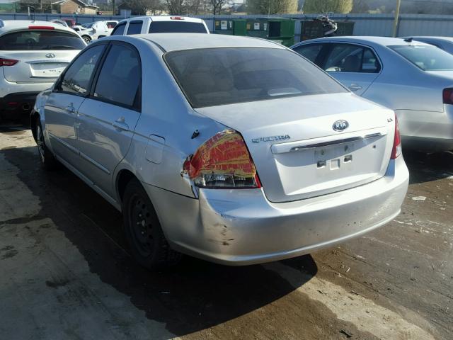 KNAFE221095631146 - 2009 KIA SPECTRA EX SILVER photo 3