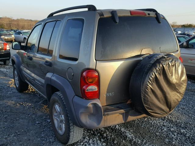 1J4GK48KX4W328903 - 2004 JEEP LIBERTY SP TAN photo 3