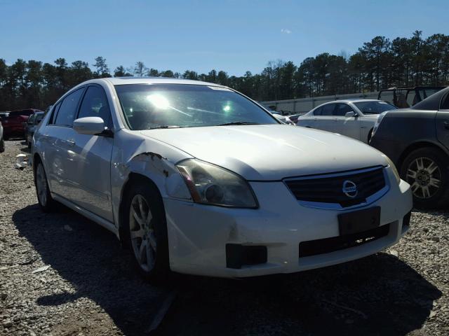 1N4BA41E87C838217 - 2007 NISSAN MAXIMA SE WHITE photo 1