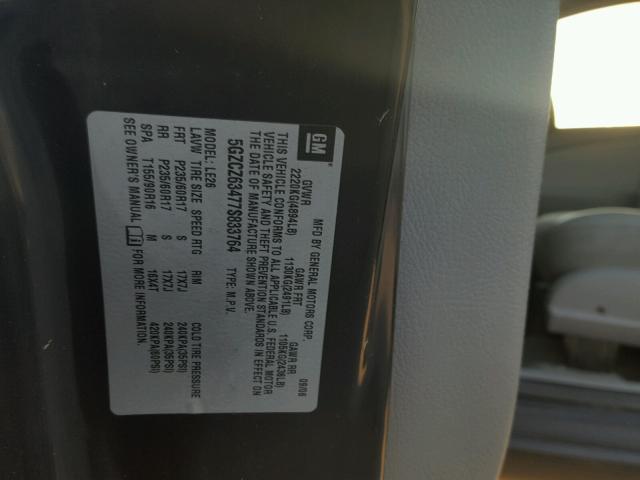 5GZCZ63477S833764 - 2007 SATURN VUE GRAY photo 10