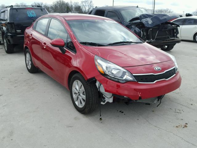 KNADN4A38G6661301 - 2016 KIA RIO EX RED photo 1