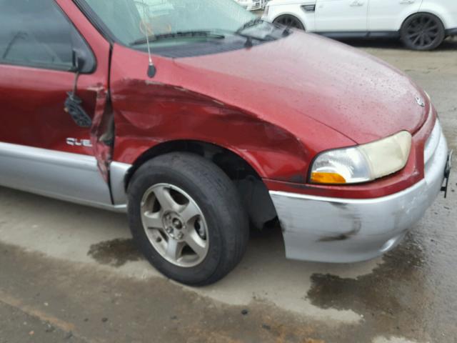 4N2ZN15T01D826811 - 2001 NISSAN QUEST GXE RED photo 9