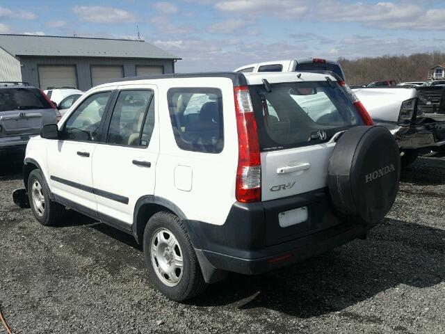 JHLRD78545C047724 - 2005 HONDA CR-V LX WHITE photo 3