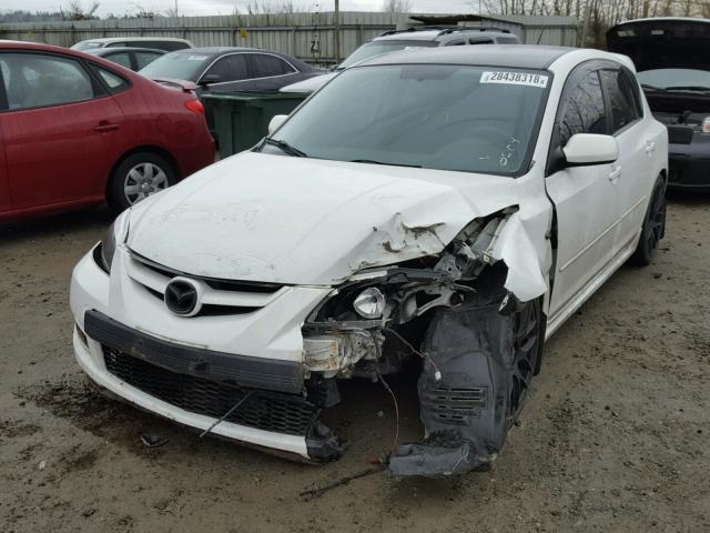JM1BK34L581180204 - 2008 MAZDA SPEED 3 WHITE photo 2