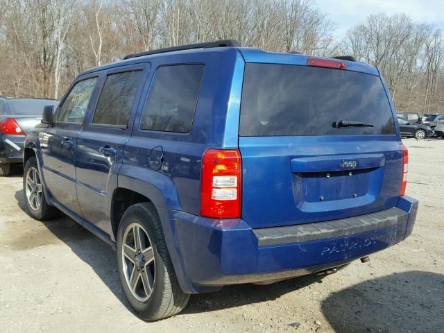 1J4NT2GB1AD509258 - 2010 JEEP PATRIOT SP BLUE photo 3