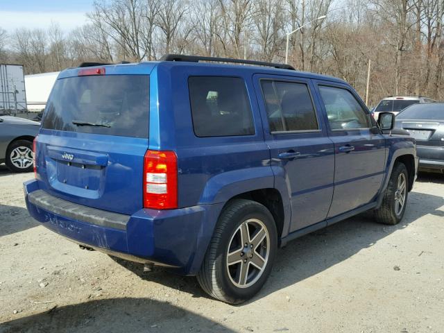 1J4NT2GB1AD509258 - 2010 JEEP PATRIOT SP BLUE photo 4