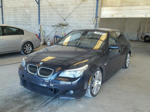 WBANW53518CT48857 - 2008 BMW 550 I BLUE photo 2