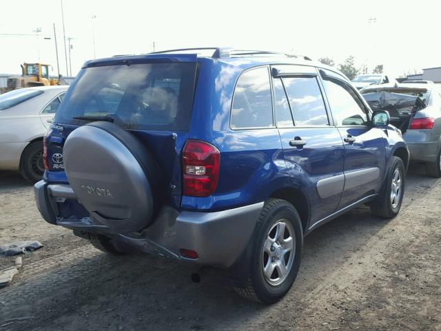 JTEHD20V756045807 - 2005 TOYOTA RAV4 BLUE photo 4